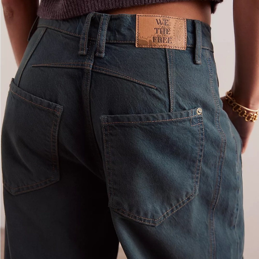 GOOD LUCK BARREL JEANS IN LUKE GREEN - Picture 4 of 6